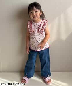 ノースリーブワッフルフリルTシャツ_911694