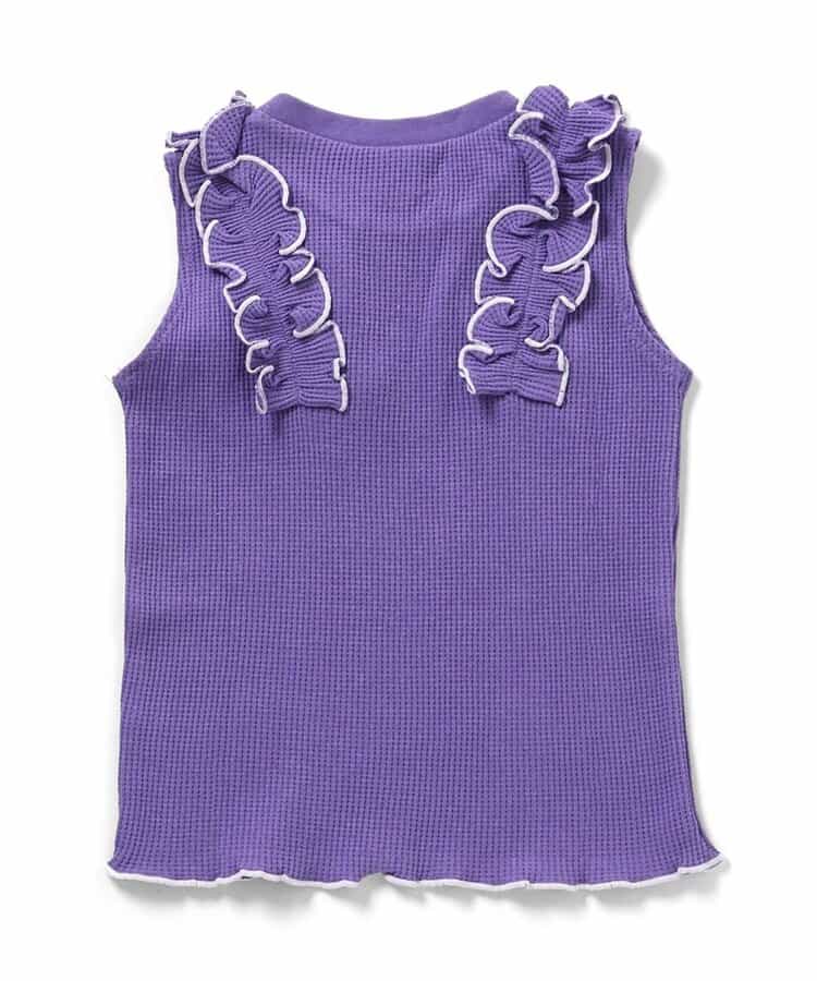 ノースリーブワッフルフリルTシャツ_843828