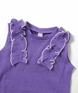 ノースリーブワッフルフリルTシャツ_843829