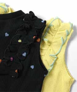 ノースリーブワッフルフリルTシャツ_843831