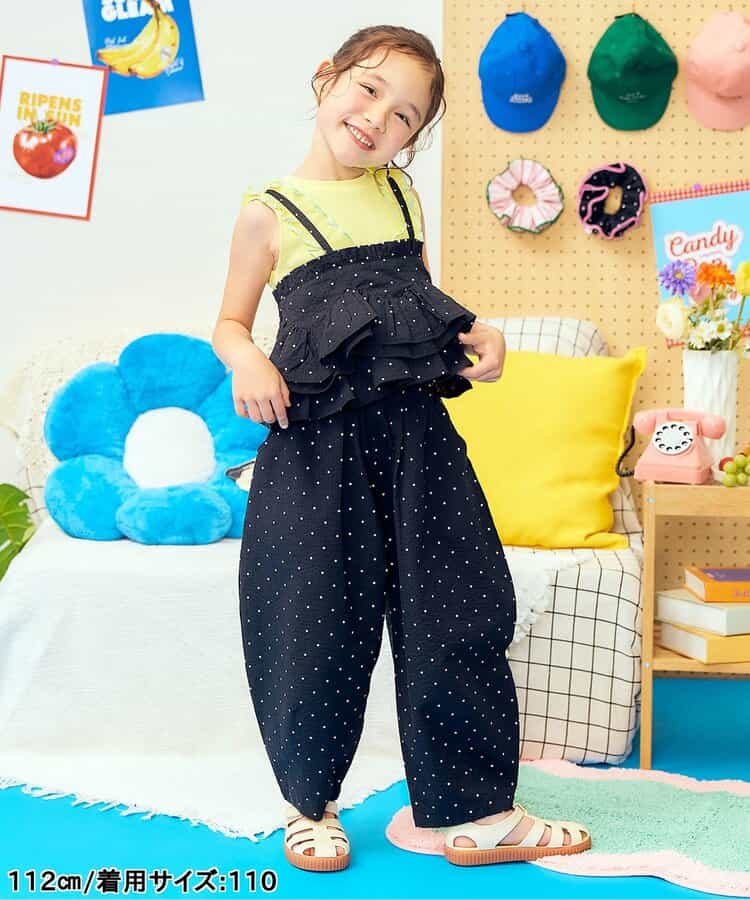 ノースリーブワッフルフリルTシャツ_843837