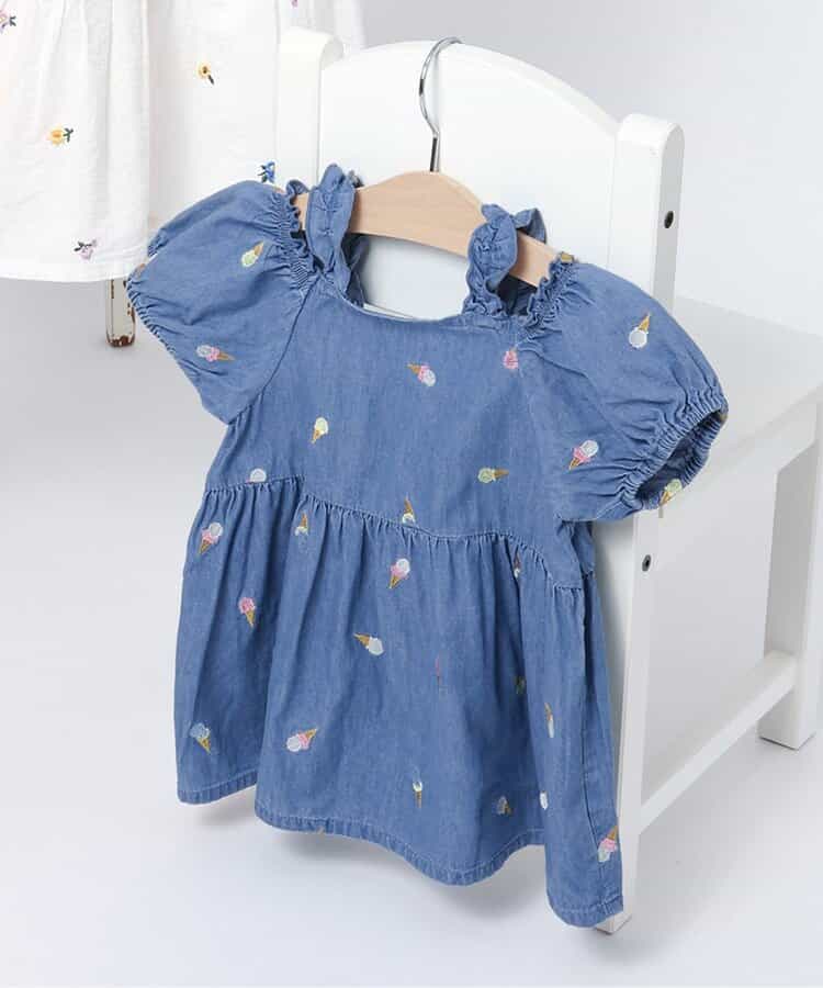 【リンク】肩フリルアソート刺繍チュニック(セットアップ可)