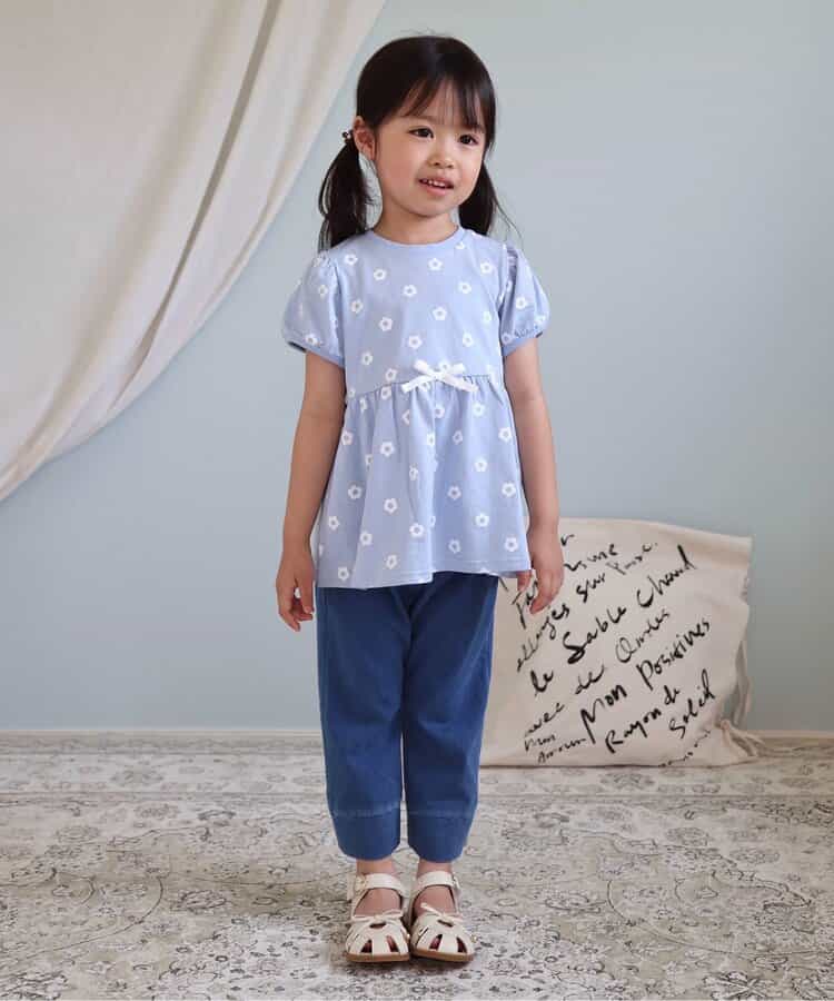 ★アウトレットセール★ひんやり後ろリボン/7days Style pants  8分丈_536054