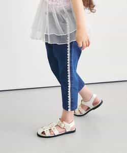 ★SALE★【接触冷感】ひんやりサイドレースクロップドパンツ  8分丈