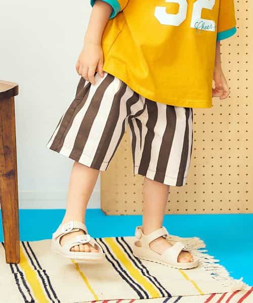 【リンク】ワイドタックショートパンツ  6分丈