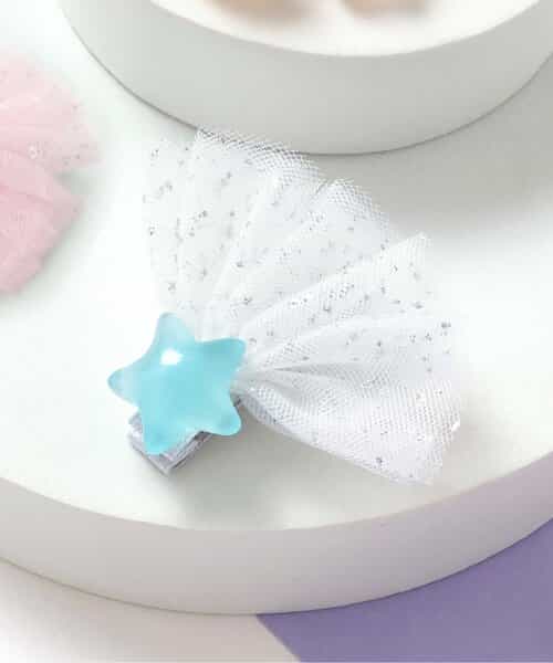 ★SALE★星・ハートモチーフチュールヘアクリップ