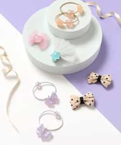 ★SALE★星・ハートモチーフチュールヘアクリップ_534054