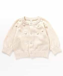 ポンポンベビーカーディガン (洗濯機で洗える)_914914