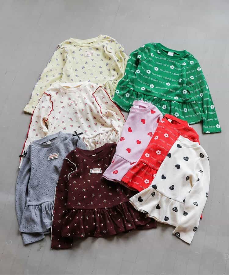 ワッフルペプラムTシャツ(セットアップ可)_942909