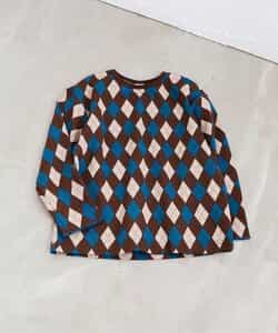 【リンク】ジャガード総柄Tシャツ_970034