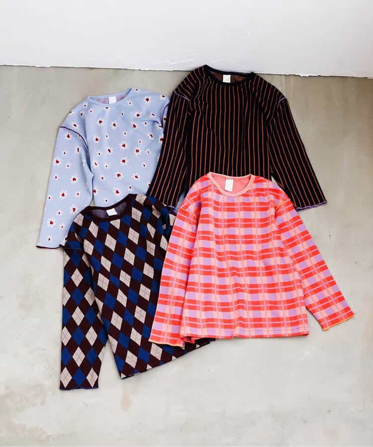 【リンク】ジャガード総柄Tシャツ_970044