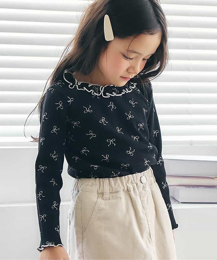 【リンク】ワッフルアソート襟フリルTシャツ(セットアップ可)_949248
