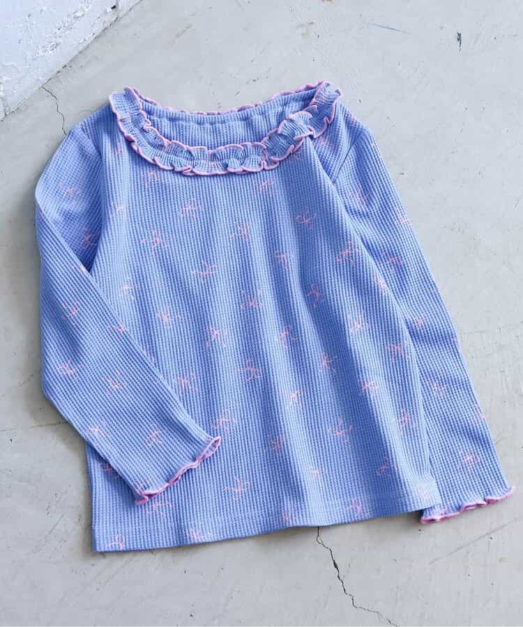 【リンク】ワッフルアソート襟フリルTシャツ(セットアップ可)_949249