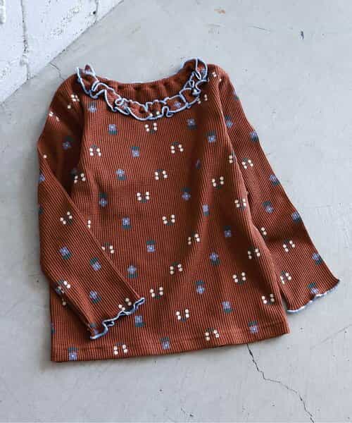【リンク】ワッフルアソート襟フリルTシャツ(セットアップ可)