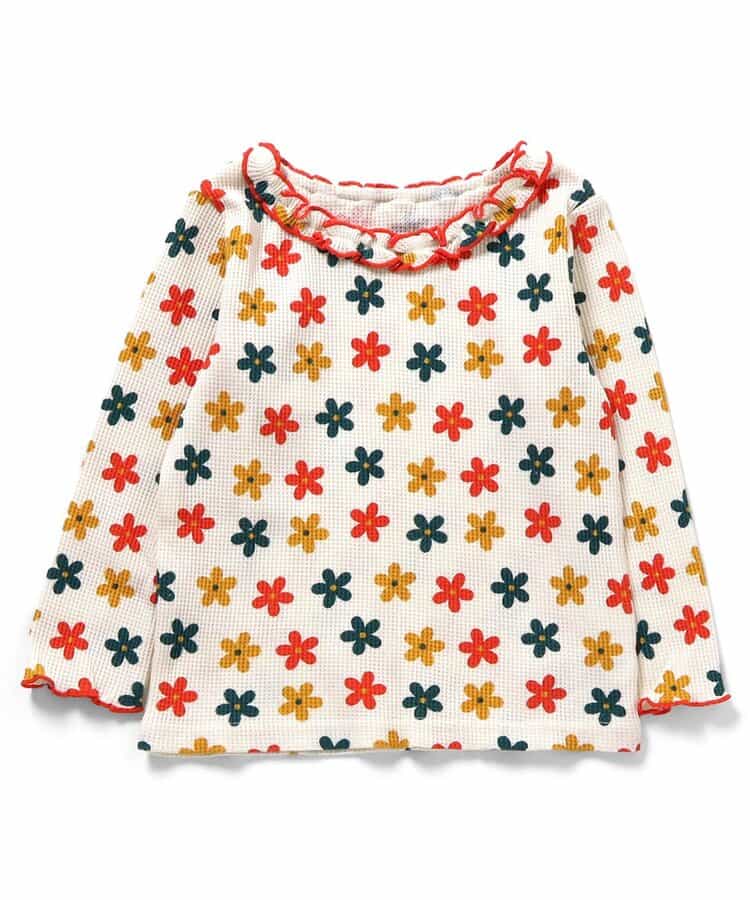【リンク】ワッフルアソート襟フリルTシャツ(セットアップ可)_949270