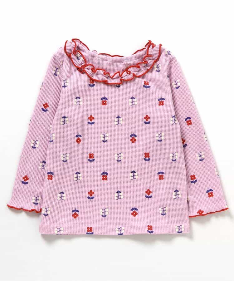 【リンク】ワッフルアソート襟フリルTシャツ(セットアップ可)_949275
