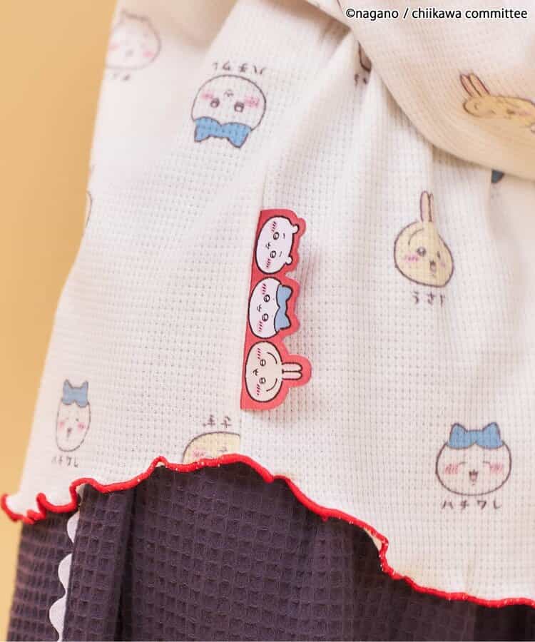 【アニメちいかわ】ワッフルヘンリーネックTシャツ(セットアップ可)_962872