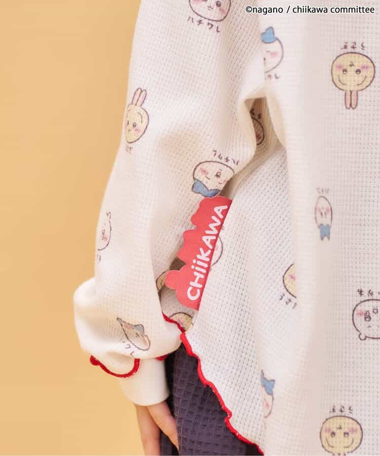 【アニメちいかわ】ワッフルヘンリーネックTシャツ(セットアップ可)_962873
