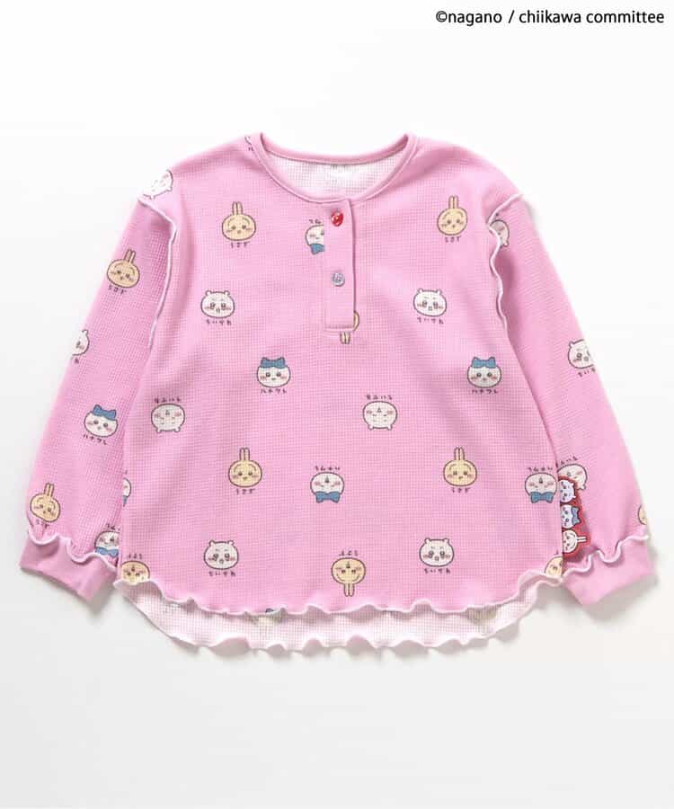 【アニメちいかわ】ワッフルヘンリーネックTシャツ(セットアップ可)_962877