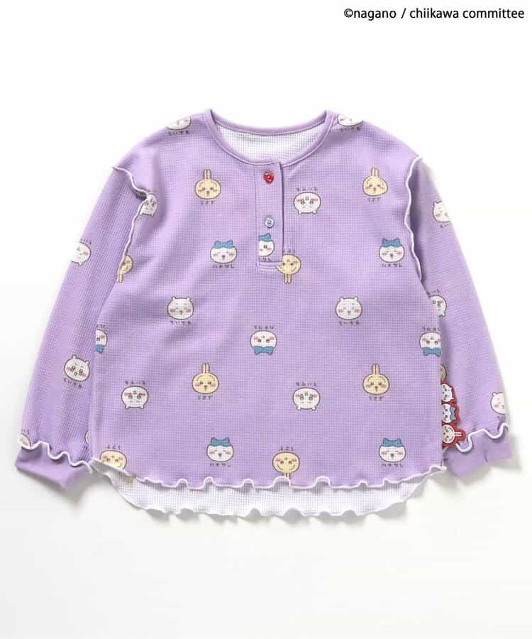 【アニメちいかわ】ワッフルヘンリーネックTシャツ(セットアップ可)_962878
