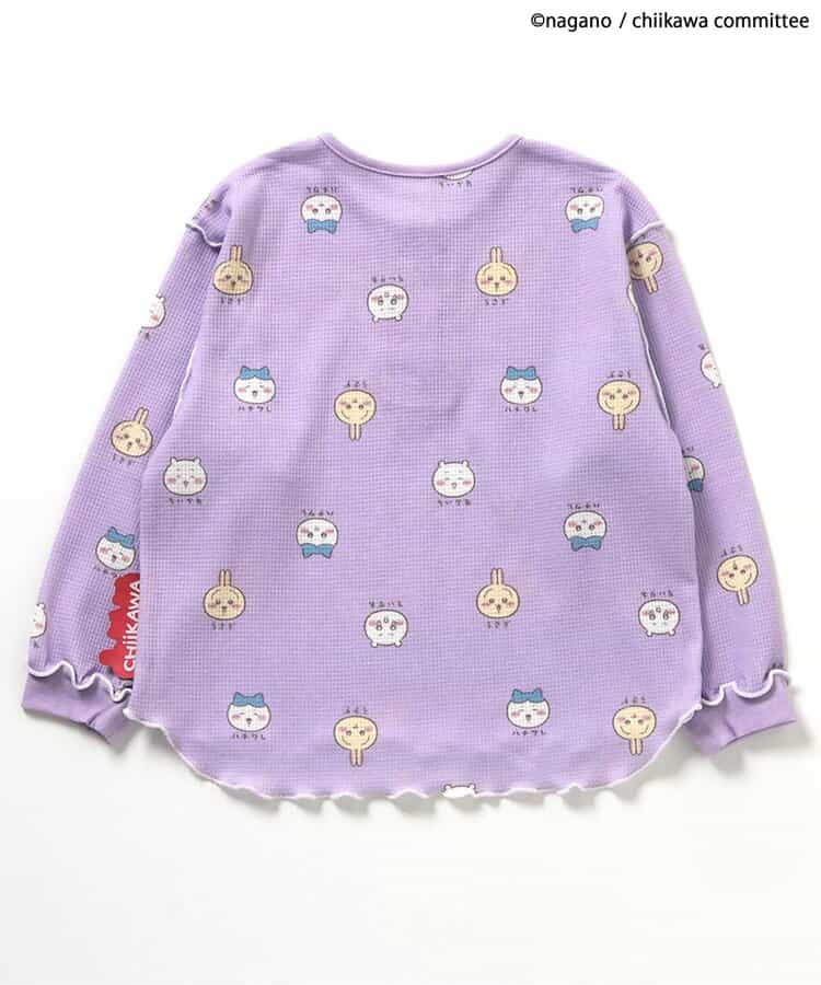 【アニメちいかわ】ワッフルヘンリーネックTシャツ(セットアップ可)_962879