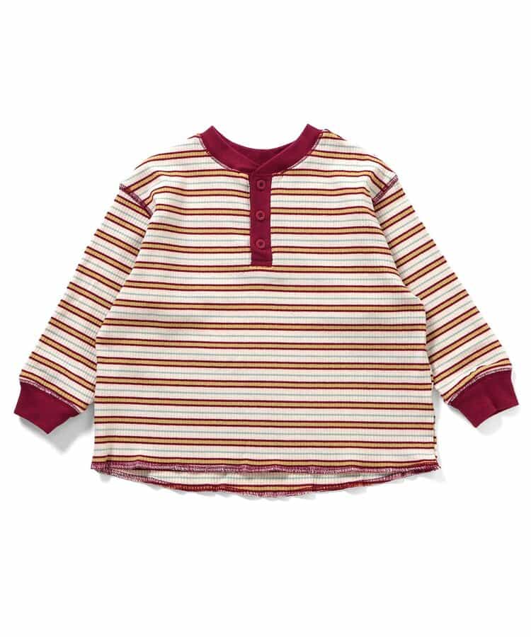 【リンク】ヘンリーネックマルチボーダーTシャツ_963715