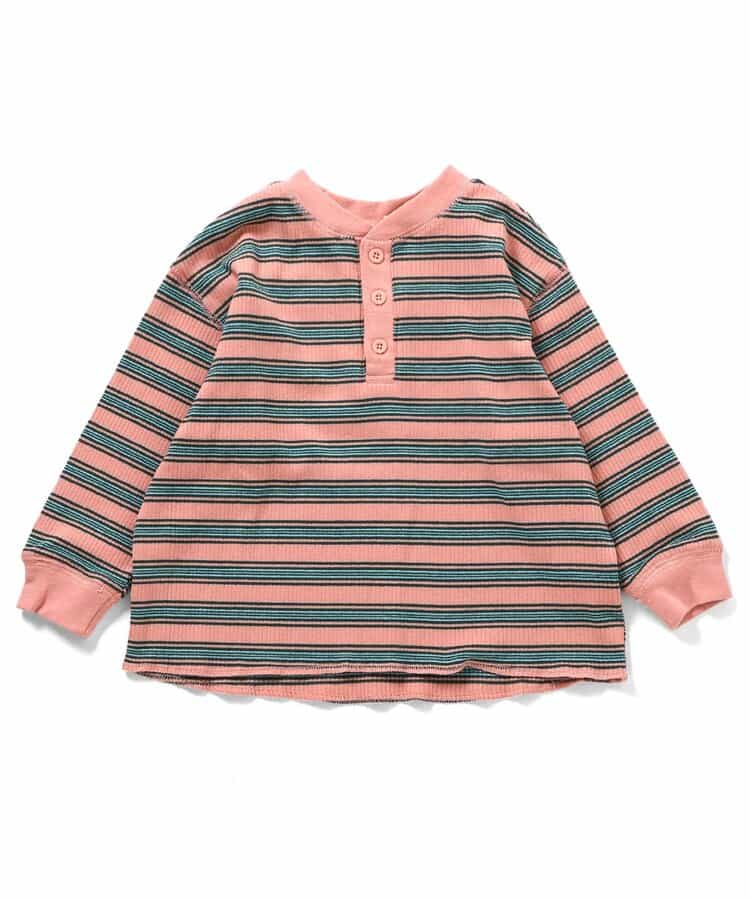 【リンク】ヘンリーネックマルチボーダーTシャツ_963718