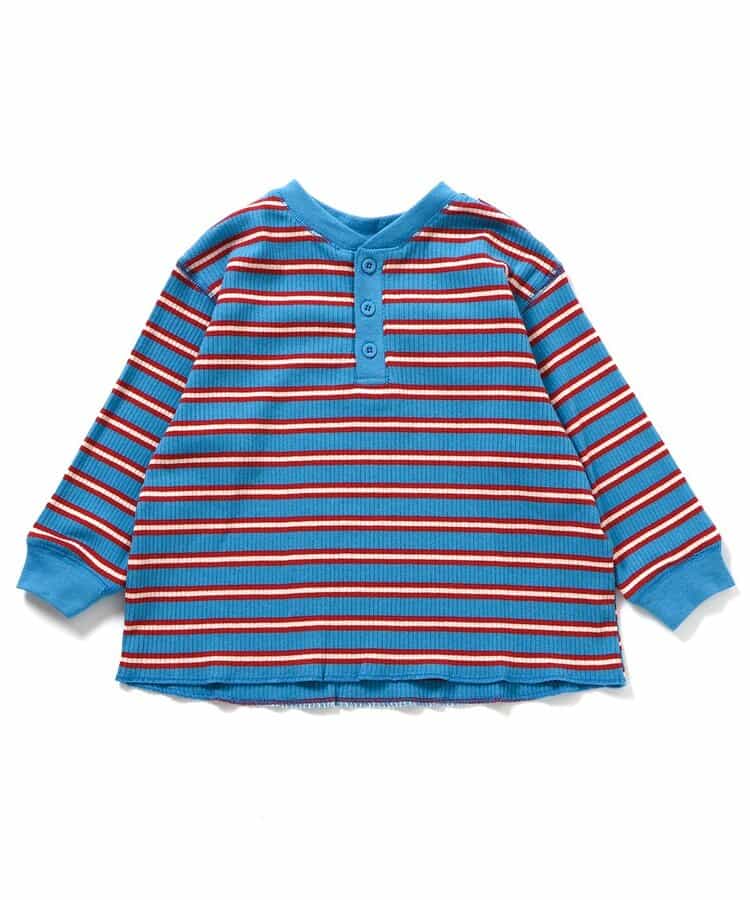 【リンク】ヘンリーネックマルチボーダーTシャツ_963719