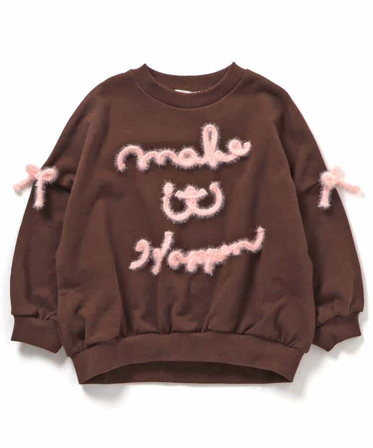 ニットリボン刺繍ロゴトレーナー_972405