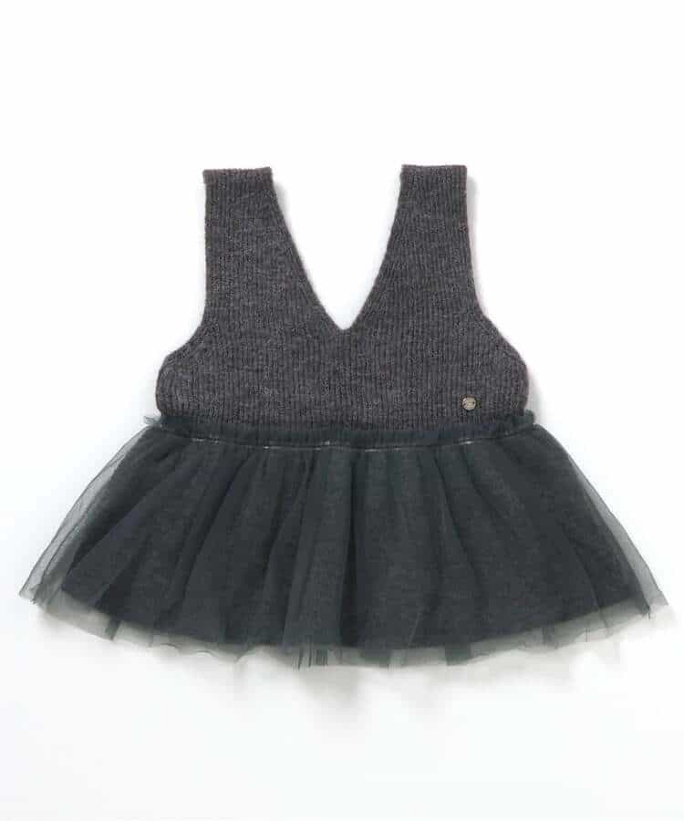 チュールペプラムニットベスト_972428