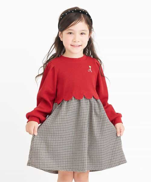 ★SALE★WEB限定 スカラップドッキングワンピース