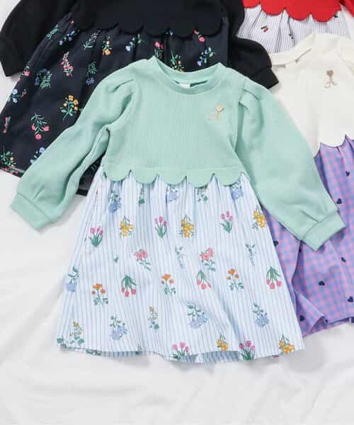 ★SALE★WEB限定 スカラップドッキングワンピース