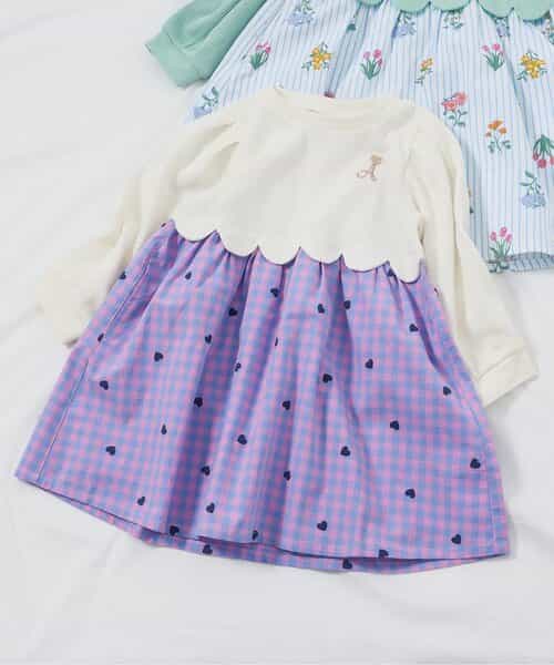 ★SALE★WEB限定 スカラップドッキングワンピース