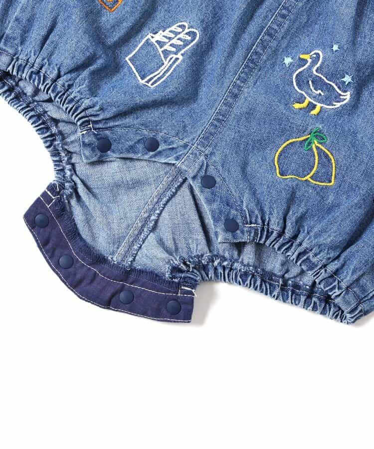 線画刺繍ベビーサロペット_940142