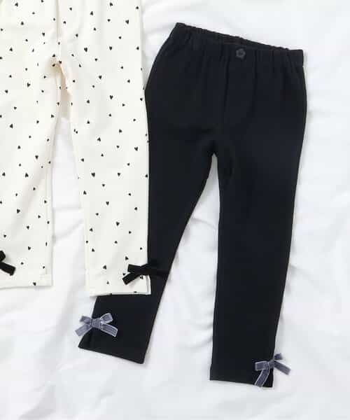 裾リボン/7days Style pants  10分丈