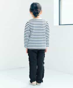 サイドフリルストレート/7days Style pants  10分丈_719886