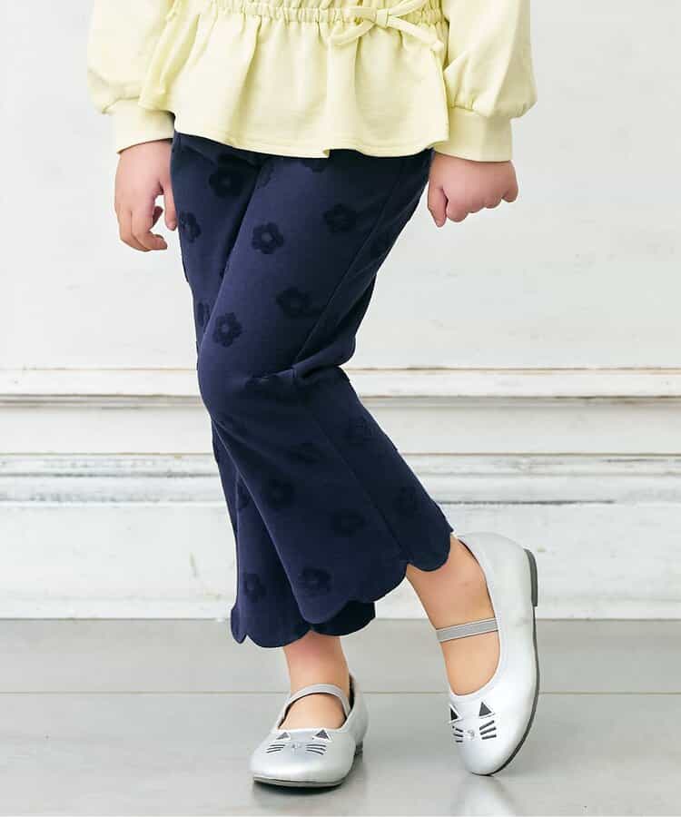 ★SALE★フラワージャガードスカラップパンツ  10分丈