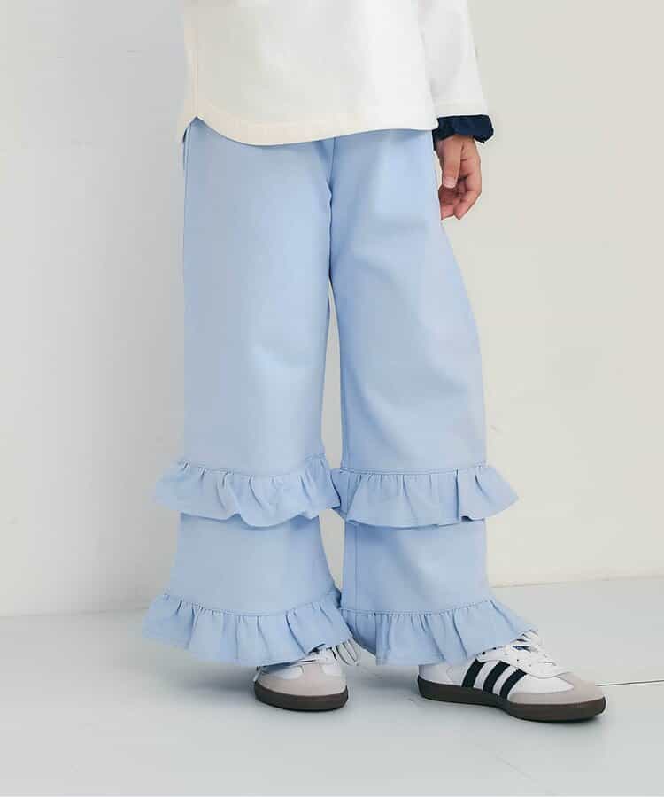 ダブルフリルスウェットパンツ  10分丈