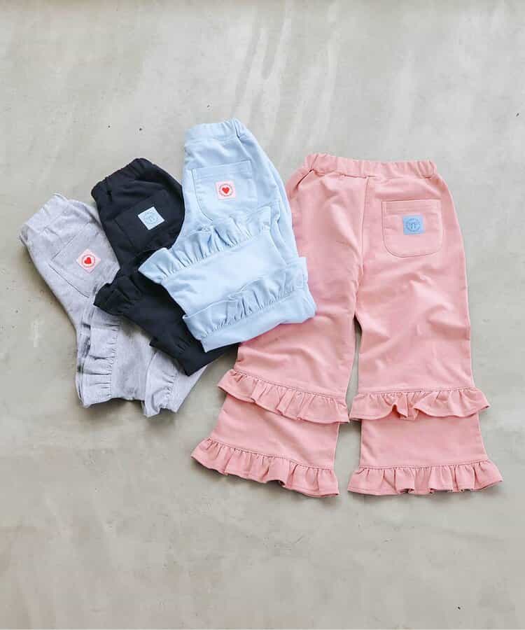 ダブルフリルスウェットパンツ  10分丈_964613