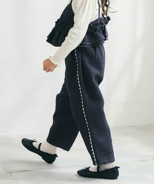 ワッフルバレルパンツ  10分丈
