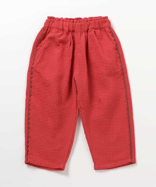 ワッフルバレルパンツ  10分丈