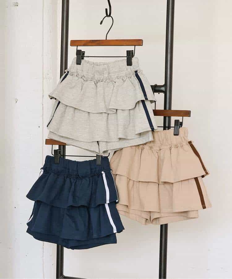 サイドラインティアードキュロット_987887