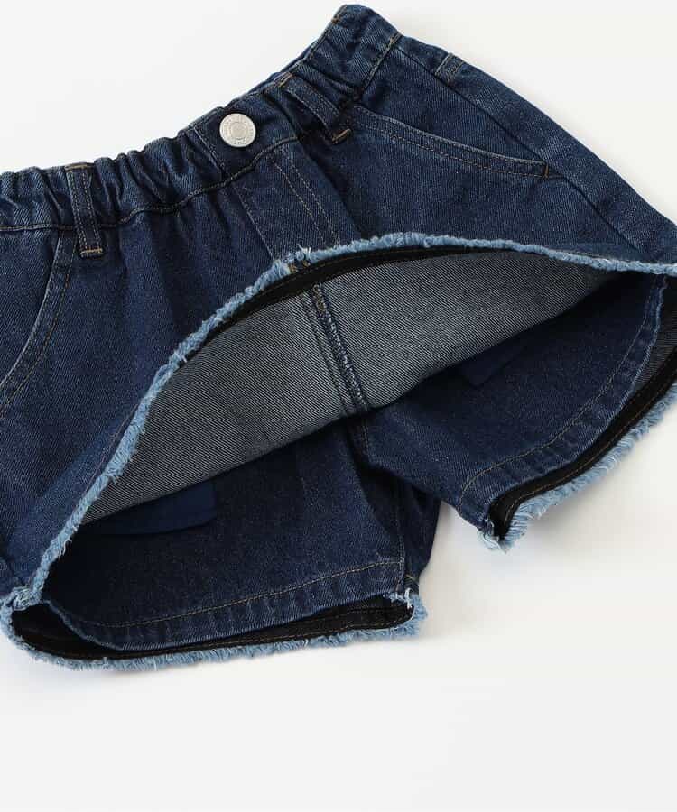 裾フリンジスカート風キュロット  ショート丈(セットアップ可)_949412