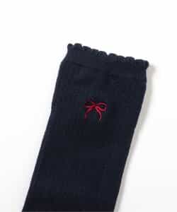 ワンポイント刺繍ハイソックス_842253