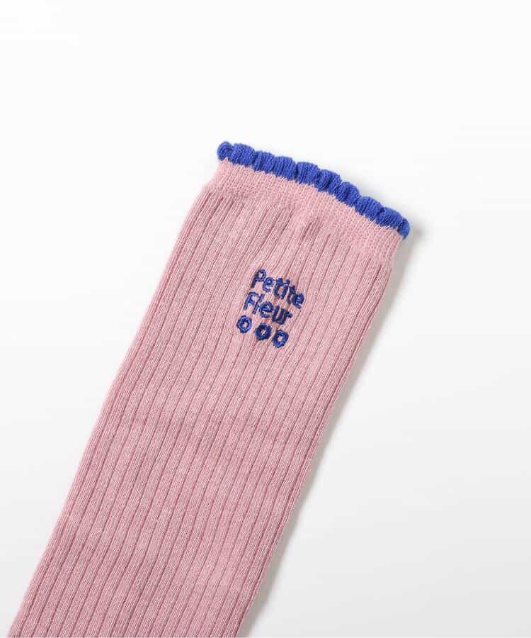 ワンポイント刺繍ハイソックス_842258
