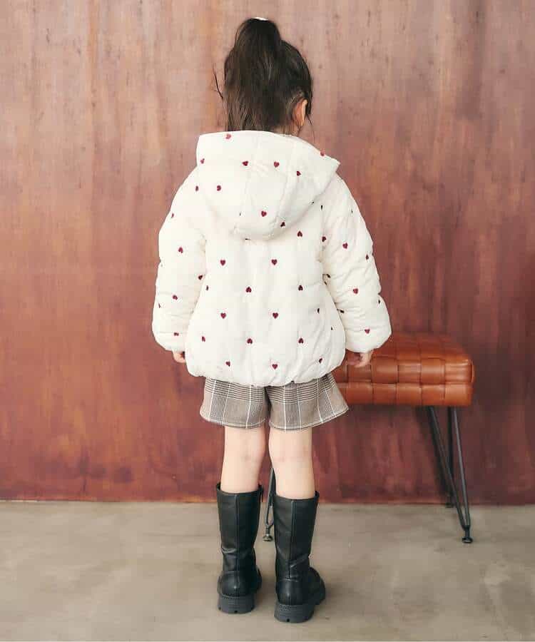 ふわふわハートポケット刺繍アウター  洗濯機で洗える_968447