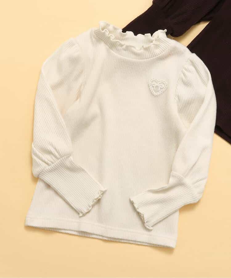 ★SALE★あったかパフスリーブリブトップス