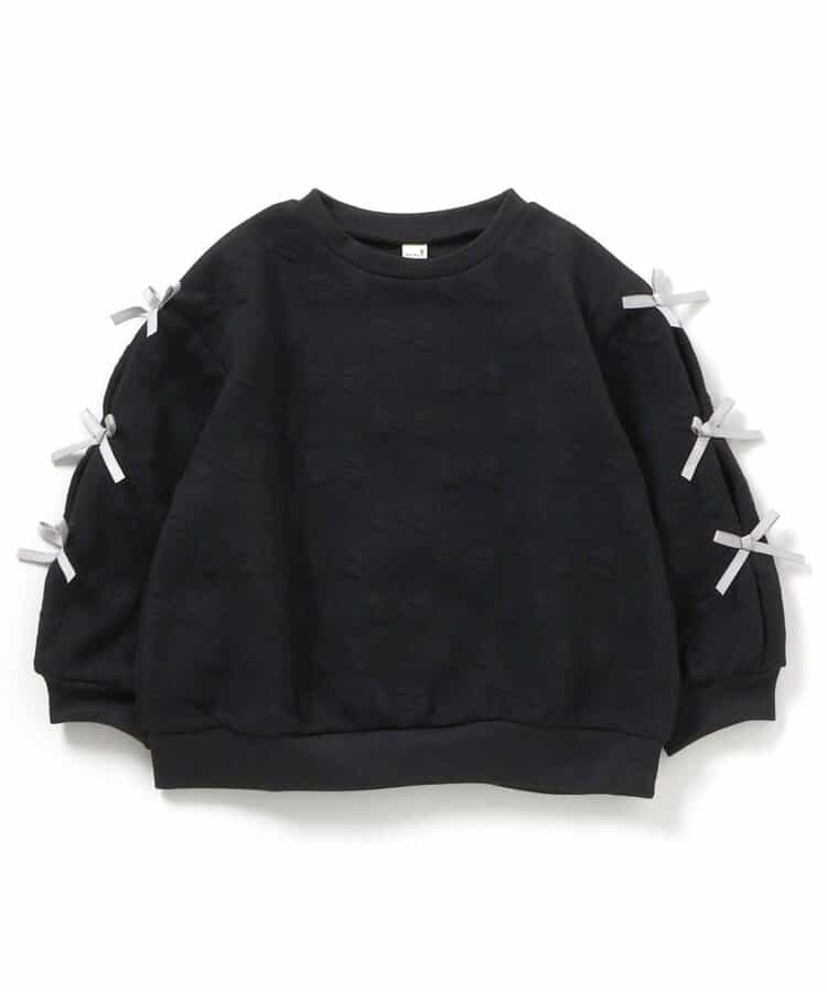 ★SALE★袖リボンキルトトレーナー