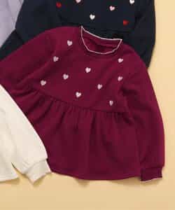 ★SALE★WEB限定 裏シャギーペプラム刺繍トレーナー
