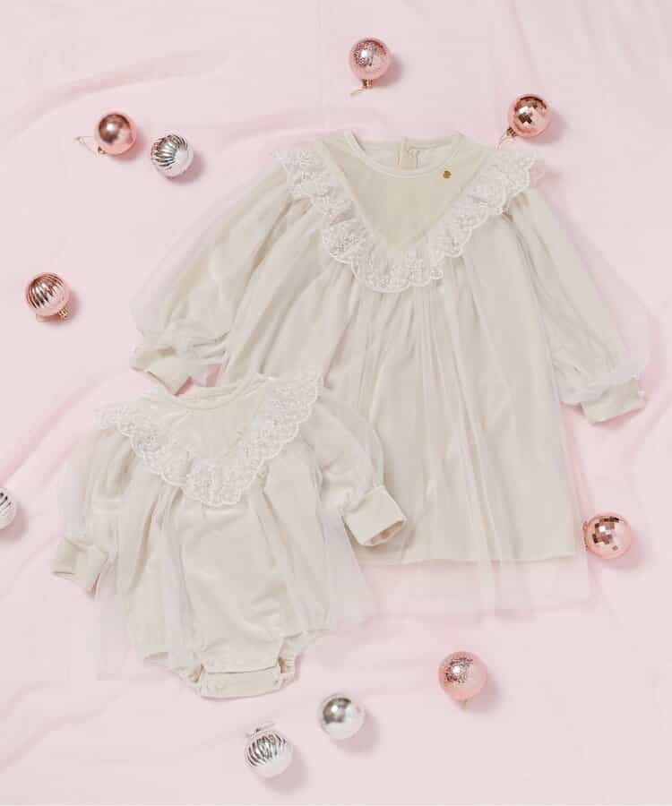 ★SALE★【リンク】ベロアチュールワンピース_アプレレクールマシェリ_733439